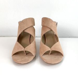 Charles David Nude Suede Sandal Sz 9.5 NIB